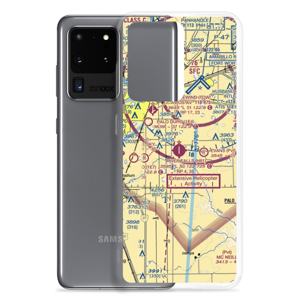 River Falls Airport (H81) VFR Sectional Samsung Case Samsung Galaxy S20 Ultra model shown