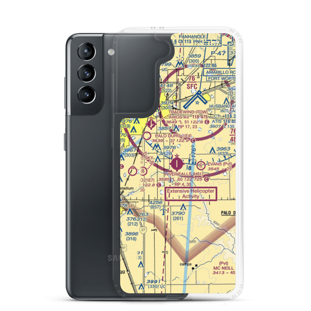 River Falls Airport (H81) VFR Sectional Samsung Case Samsung Galaxy S21 model shown