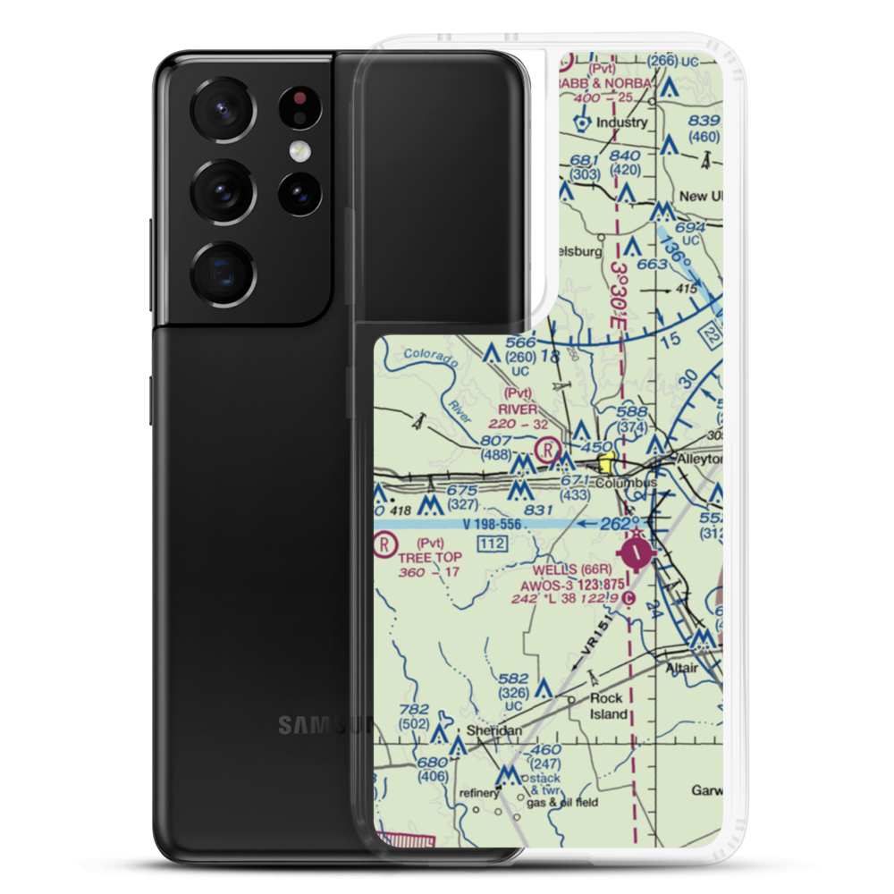 River Field (TS27) VFR Sectional Samsung Case Samsung Galaxy S21 Ultra model shown