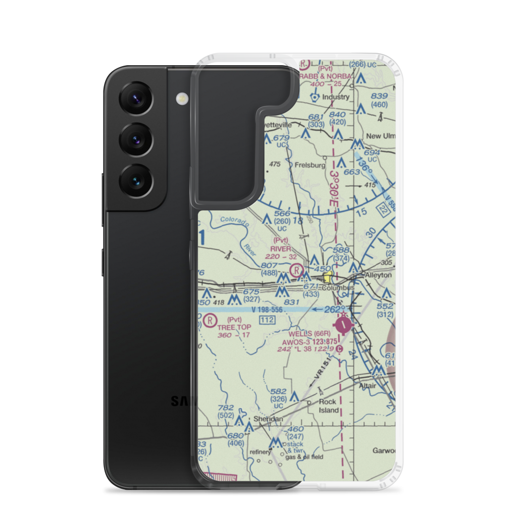 River Field (TS27) VFR Sectional Samsung Case Samsung Galaxy S22 model shown