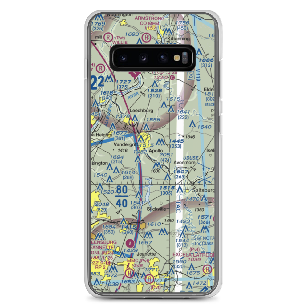 River Hill Aviation Airport (PN46) VFR Sectional Samsung Case Samsung Galaxy S10+ model shown