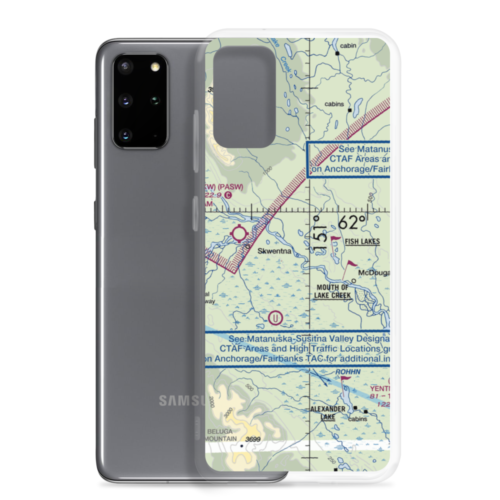 River John Airport (3AK9) VFR Sectional Samsung Case Samsung Galaxy S20 Plus model shown
