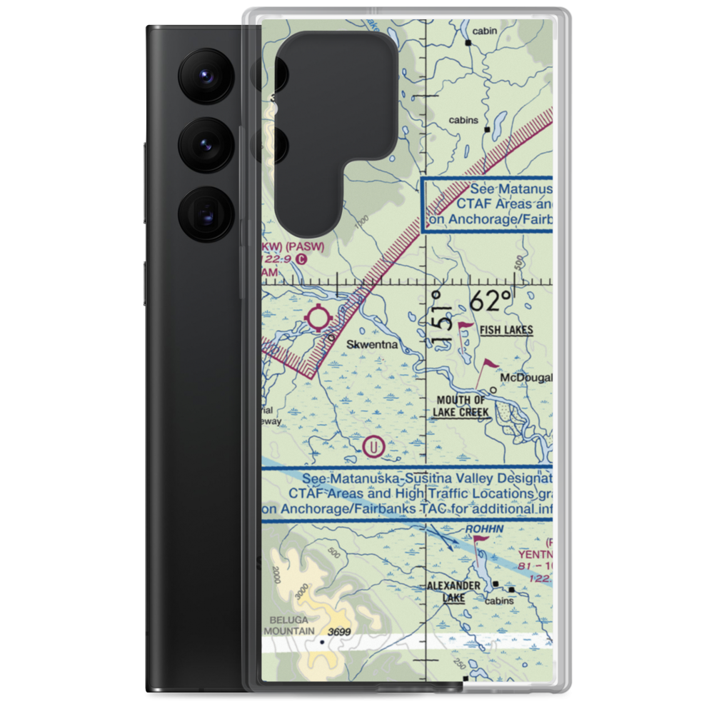 River John Airport (3AK9) VFR Sectional Samsung Case Samsung Galaxy S22 Ultra model shown