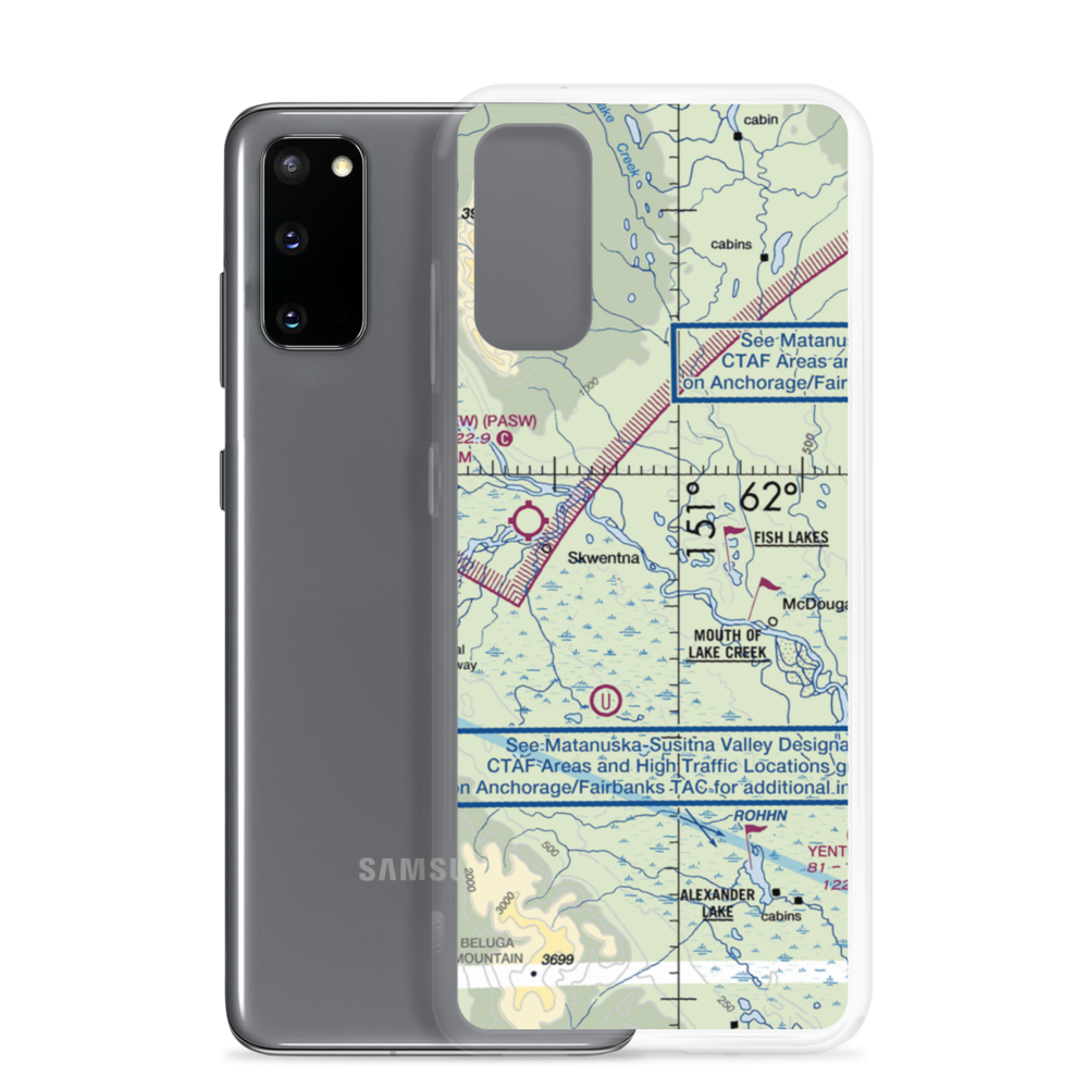 River John Airport (3AK9) VFR Sectional Samsung Case Samsung Galaxy S20 model shown