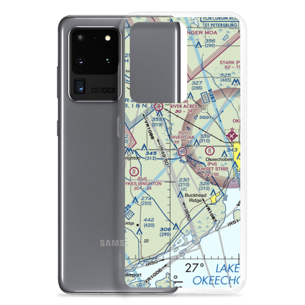 River Oak Airport (00FL) VFR Sectional Samsung Case Samsung Galaxy S20 Ultra model shown