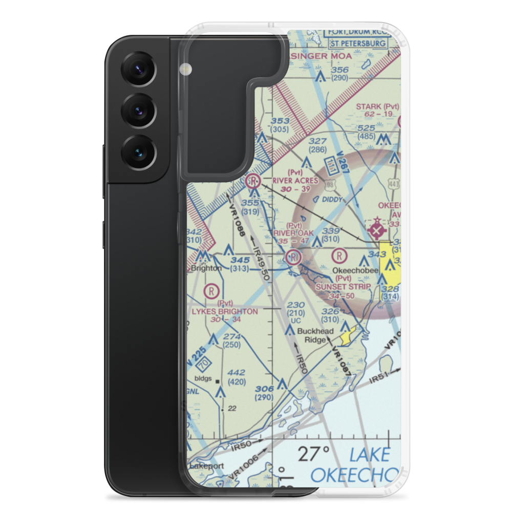 River Oak Airport (00FL) VFR Sectional Samsung Case Samsung Galaxy S22 Plus model shown