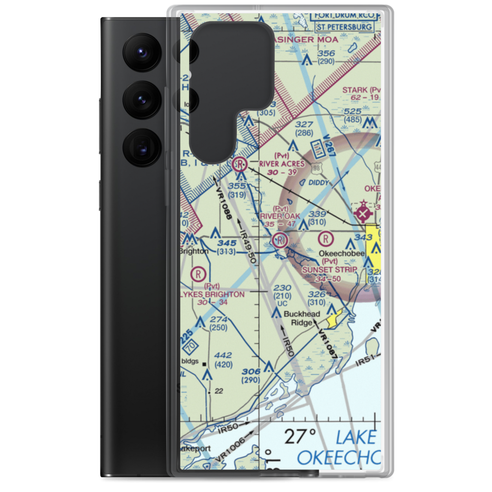 River Oak Airport (00FL) VFR Sectional Samsung Case Samsung Galaxy S22 Ultra model shown