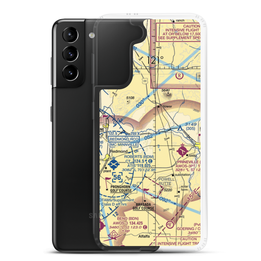 River Run Ranch Airport (OR02) VFR Sectional Samsung Case Samsung Galaxy S21 Plus model shown