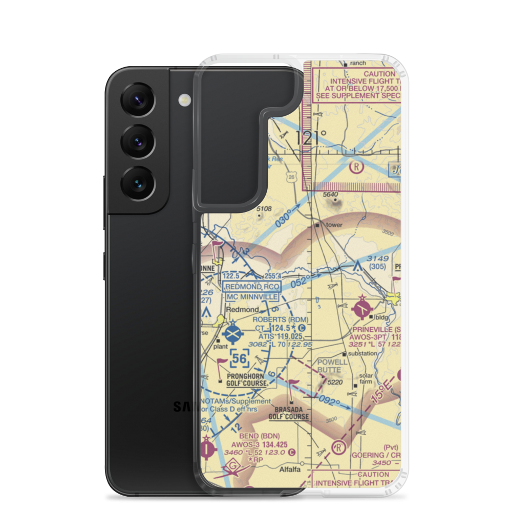 River Run Ranch Airport (OR02) VFR Sectional Samsung Case Samsung Galaxy S22 model shown