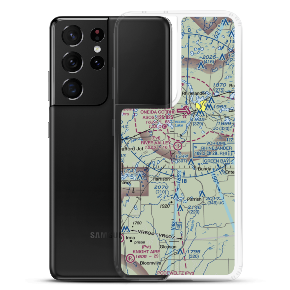 River Valley Airport (WS78) VFR Sectional Samsung Case Samsung Galaxy S21 Ultra model shown