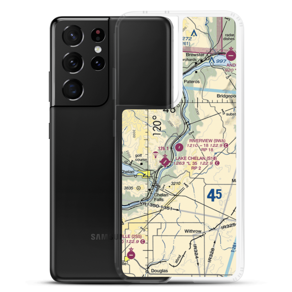 River View Airpark (9WA) VFR Sectional Samsung Case Samsung Galaxy S21 Ultra model shown