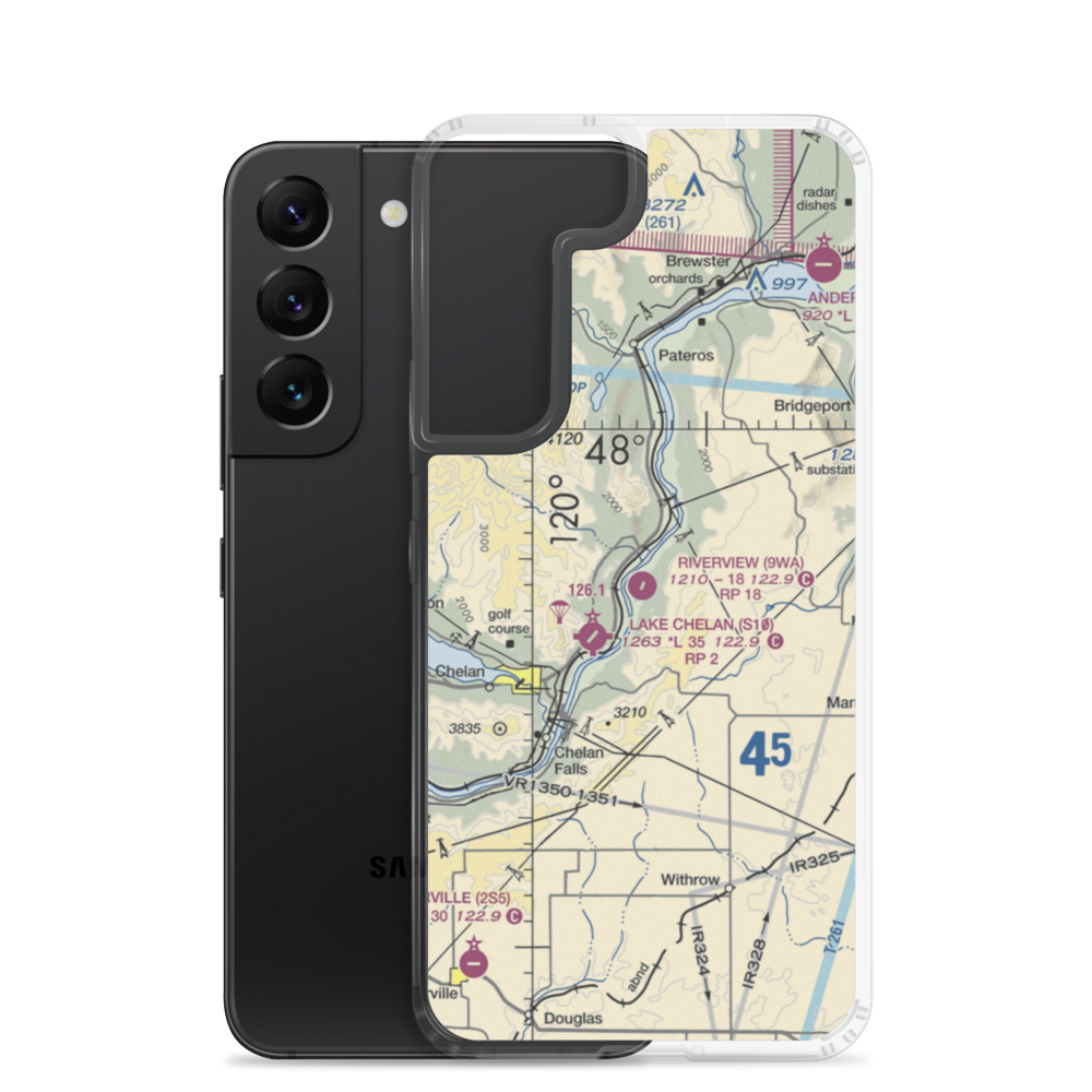 River View Airpark (9WA) VFR Sectional Samsung Case Samsung Galaxy S22 model shown