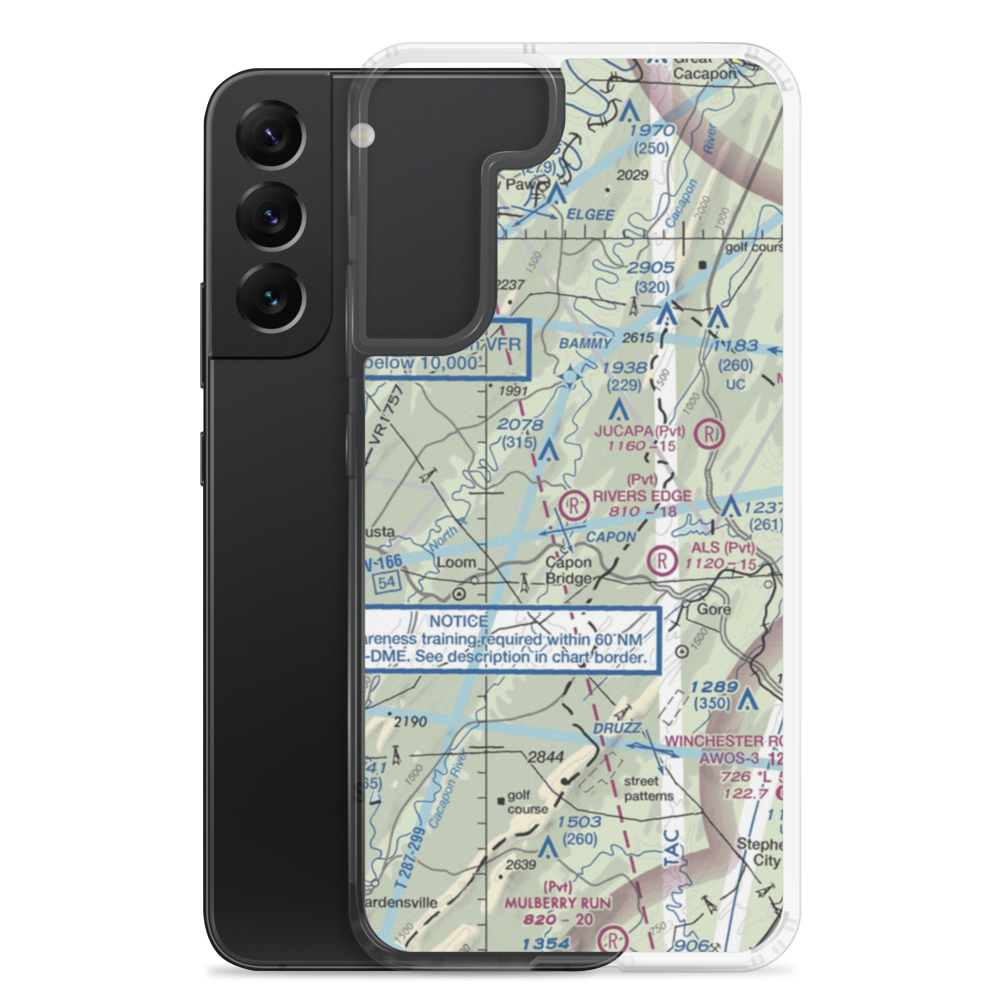 River's Edge Farm Airport (38WV) VFR Sectional Samsung Case Samsung Galaxy S22 Plus model shown