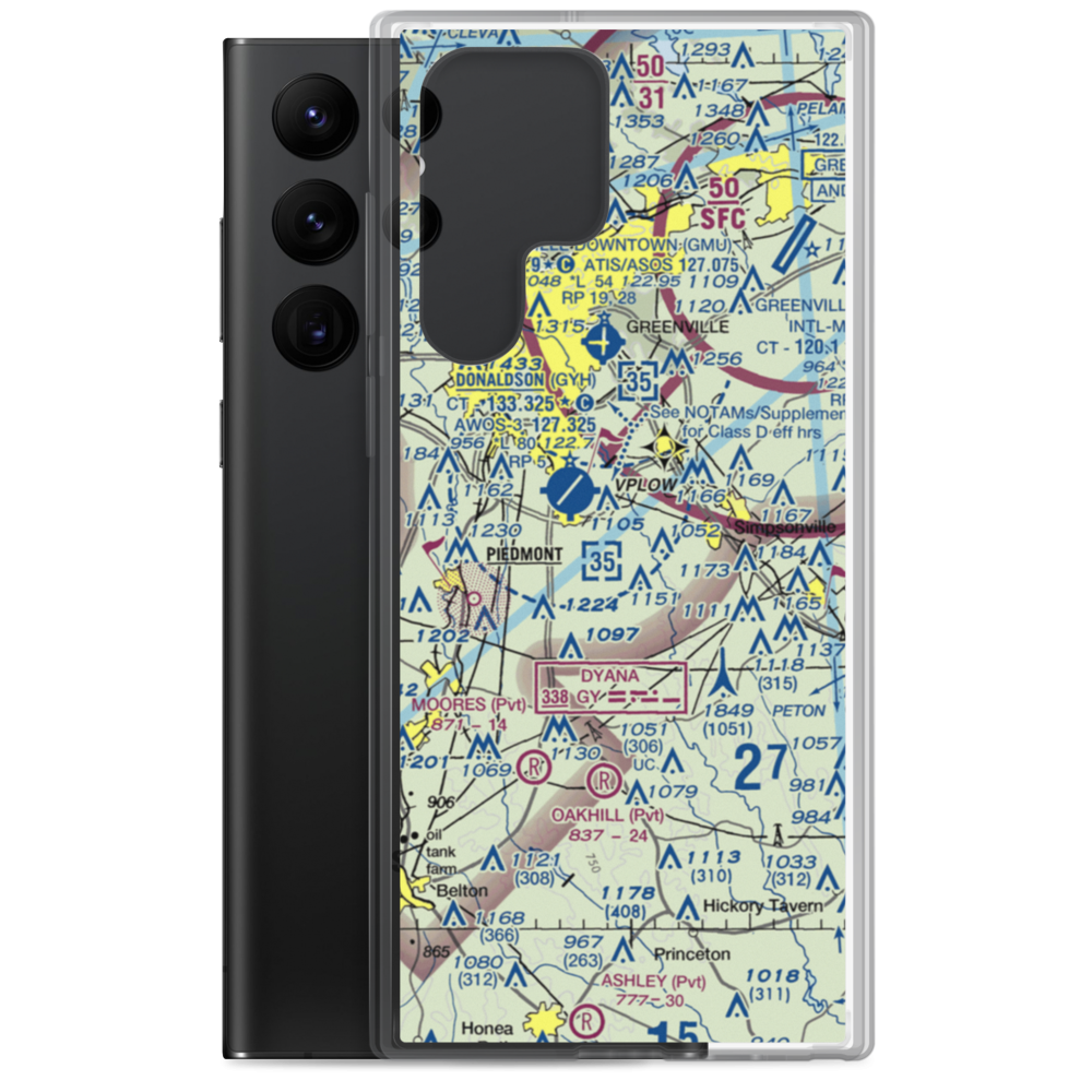 Riverbend Airpark (SC97) VFR Sectional Samsung Case Samsung Galaxy S22 Ultra model shown