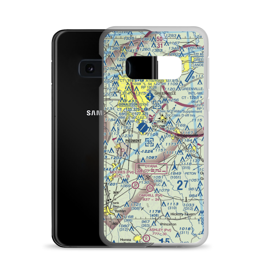 Riverbend Airpark (SC97) VFR Sectional Samsung Case Samsung Galaxy S10e model shown