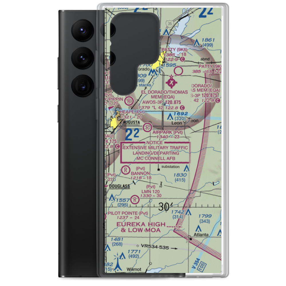 Riverbend Ranch Airport (77KS) VFR Sectional Samsung Case Samsung Galaxy S22 Ultra model shown
