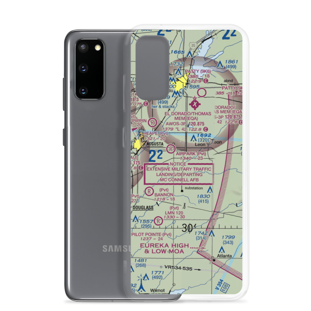 Riverbend Ranch Airport (77KS) VFR Sectional Samsung Case Samsung Galaxy S20 model shown