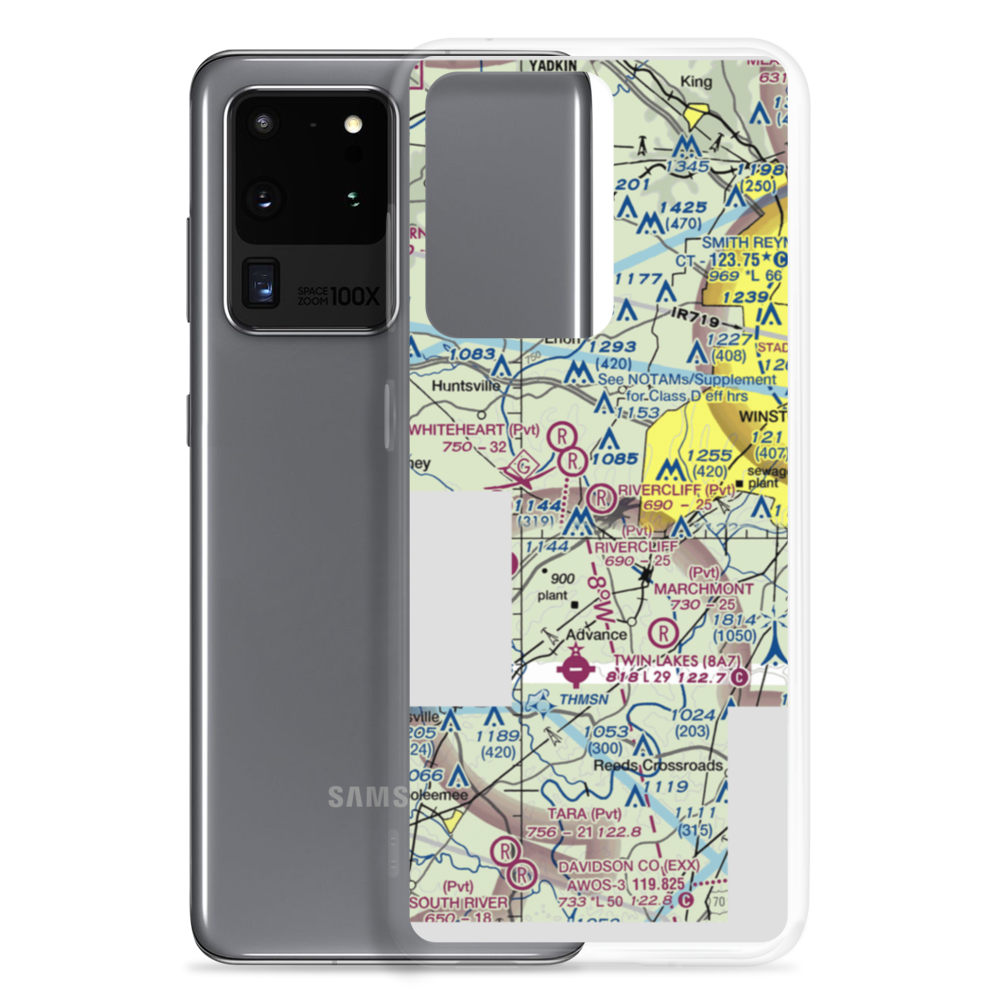 Rivercliff Airport (NC32) VFR Sectional Samsung Case Samsung Galaxy S20 Ultra model shown