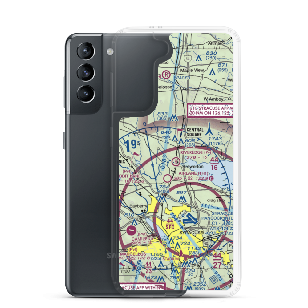 Riveredge Airpark (19NK) VFR Sectional Samsung Case Samsung Galaxy S21 model shown