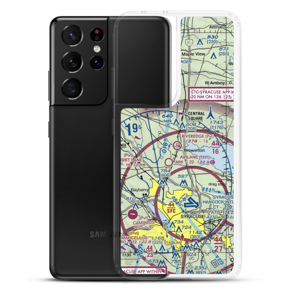 Riveredge Airpark (19NK) VFR Sectional Samsung Case Samsung Galaxy S21 Ultra model shown