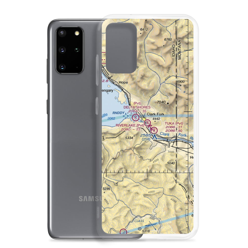 Riverlake Airport (ID75) VFR Sectional Samsung Case Samsung Galaxy S20 Plus model shown