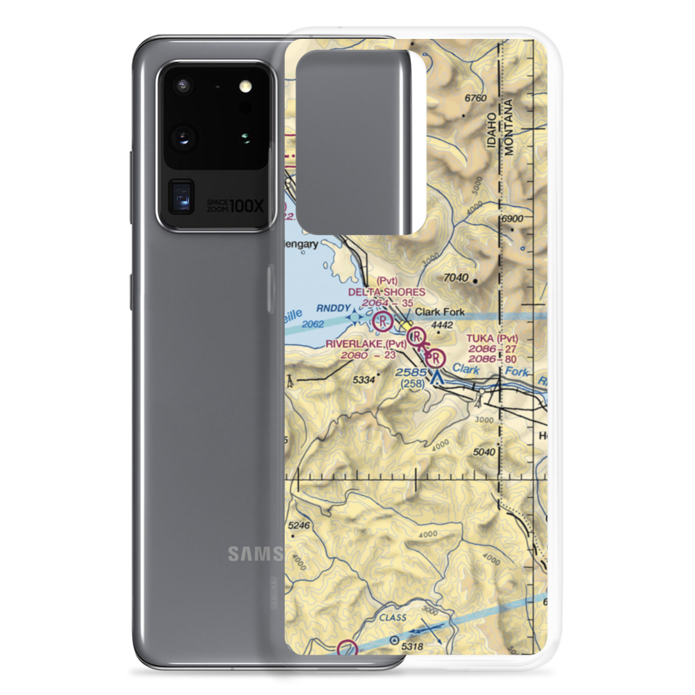 Riverlake Airport (ID75) VFR Sectional Samsung Case Samsung Galaxy S20 Ultra model shown