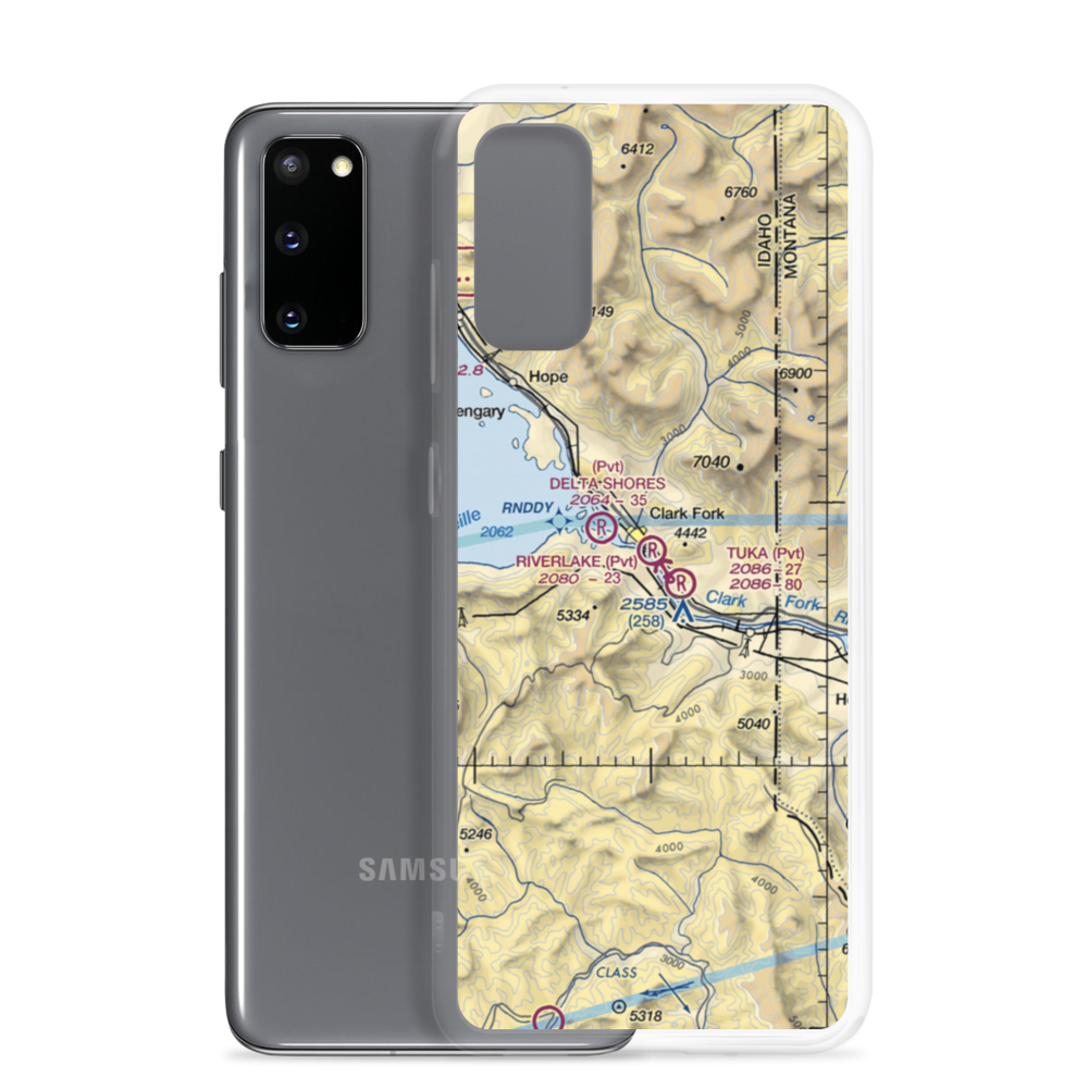 Riverlake Airport (ID75) VFR Sectional Samsung Case Samsung Galaxy S20 model shown