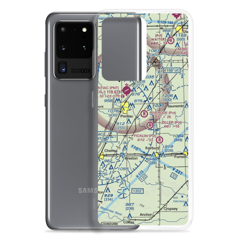 Riverode Farms Airport (71LL) VFR Sectional Samsung Case Samsung Galaxy S20 Ultra model shown
