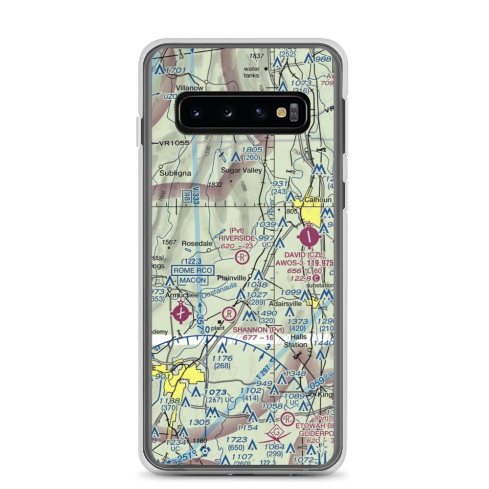 Riverside Airport (22GA) VFR Sectional Samsung Case Samsung Galaxy S10 model shown