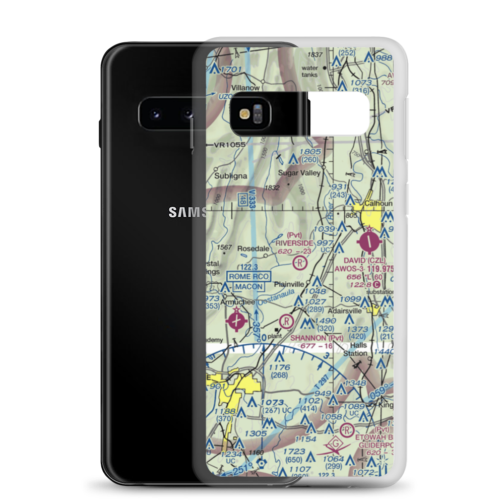 Riverside Airport (22GA) VFR Sectional Samsung Case Samsung Galaxy S10 model shown