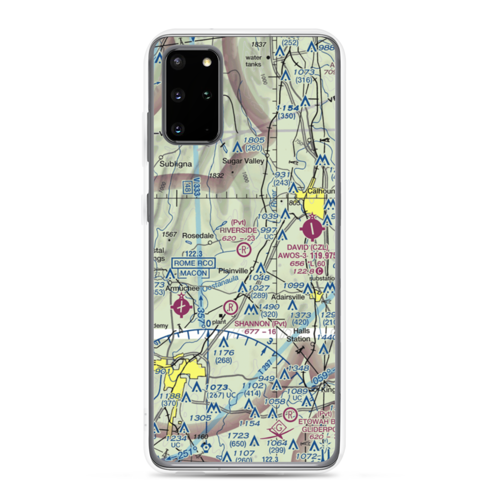 Riverside Airport (22GA) VFR Sectional Samsung Case Samsung Galaxy S20 Plus model shown