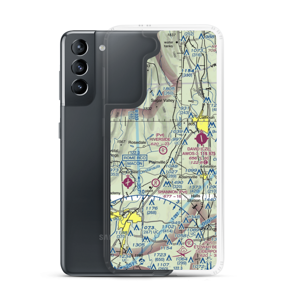 Riverside Airport (22GA) VFR Sectional Samsung Case Samsung Galaxy S21 model shown