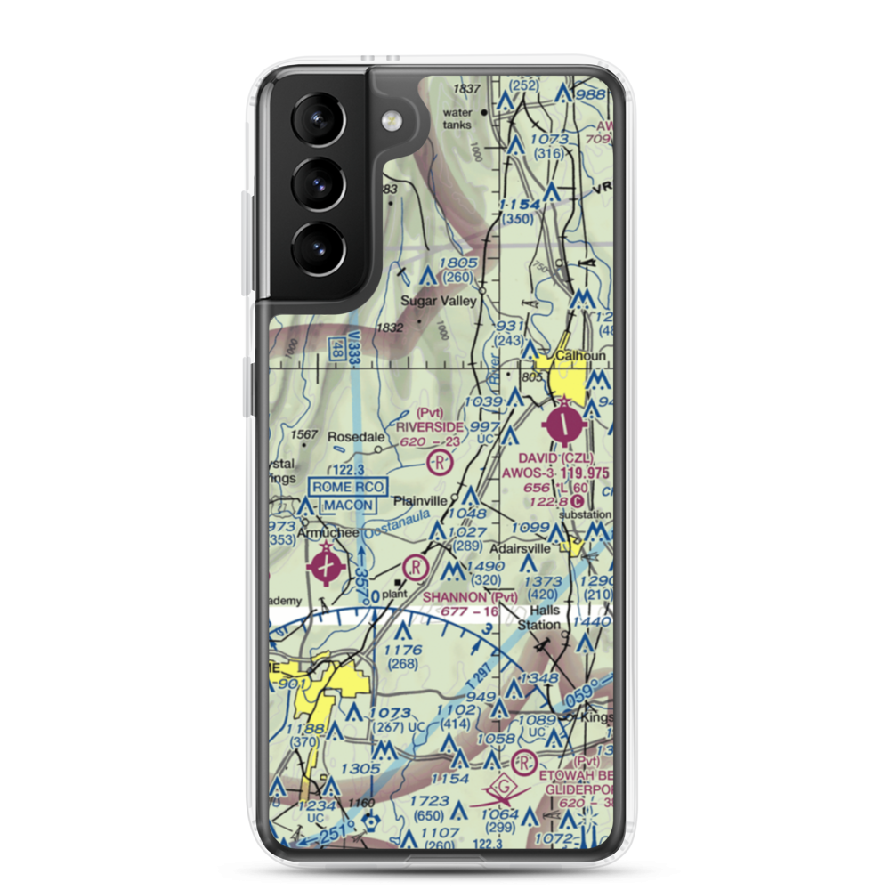 Riverside Airport (22GA) VFR Sectional Samsung Case Samsung Galaxy S21 Plus model shown