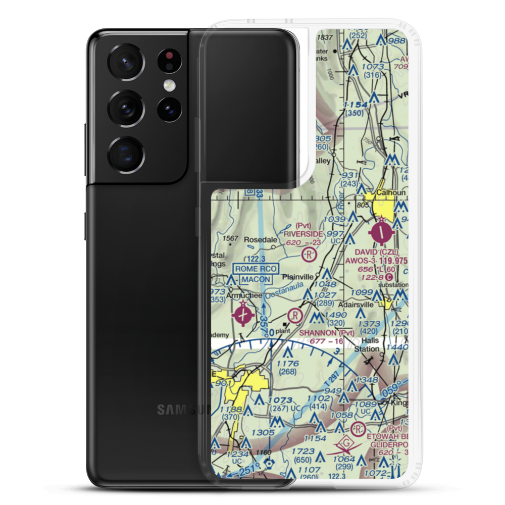 Riverside Airport (22GA) VFR Sectional Samsung Case Samsung Galaxy S21 Ultra model shown