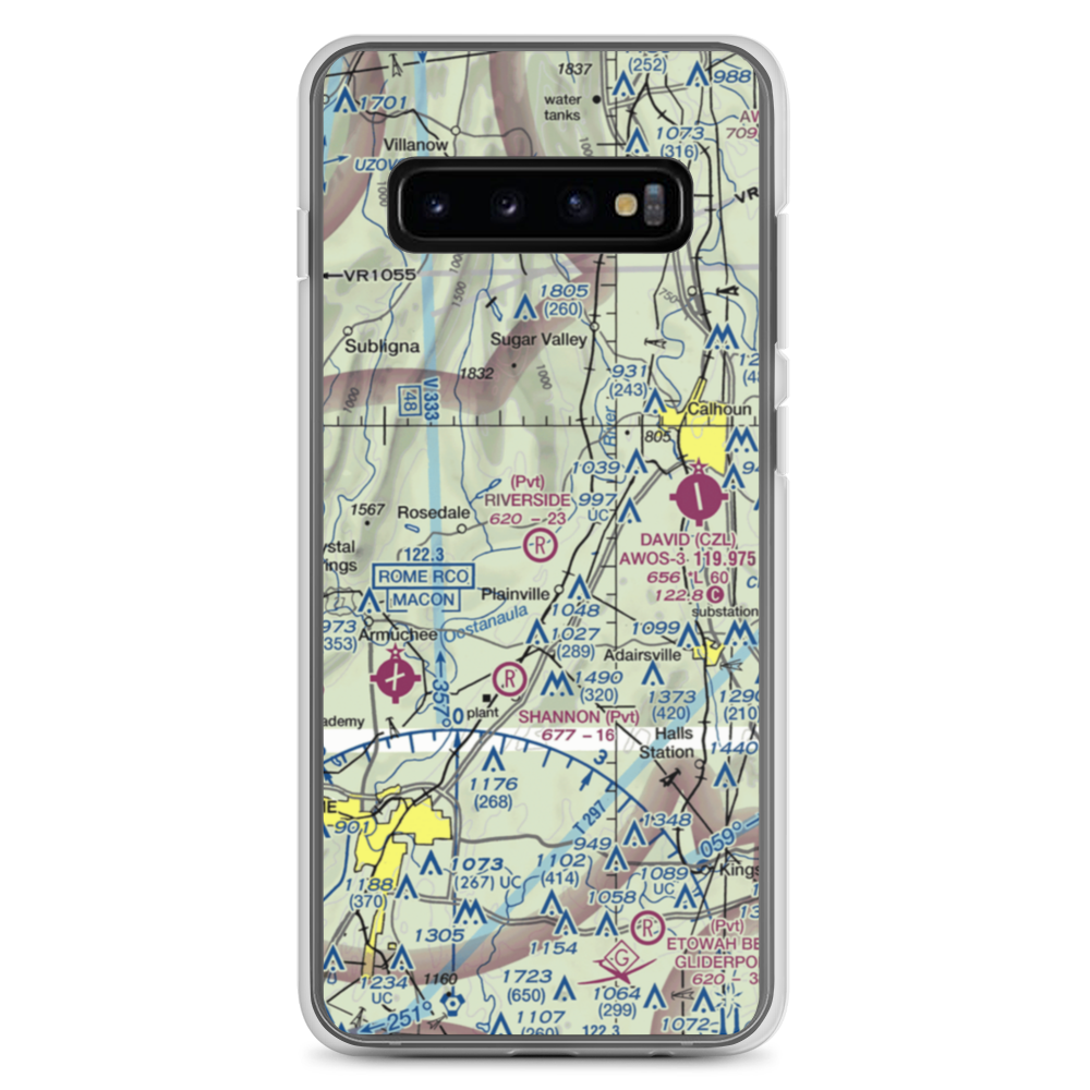 Riverside Airport (22GA) VFR Sectional Samsung Case Samsung Galaxy S10+ model shown