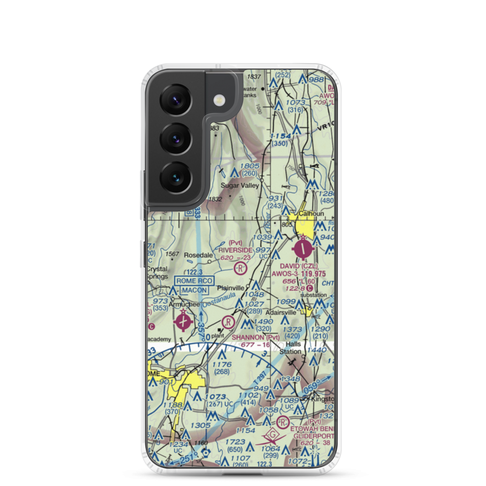 Riverside Airport (22GA) VFR Sectional Samsung Case Samsung Galaxy S22 model shown