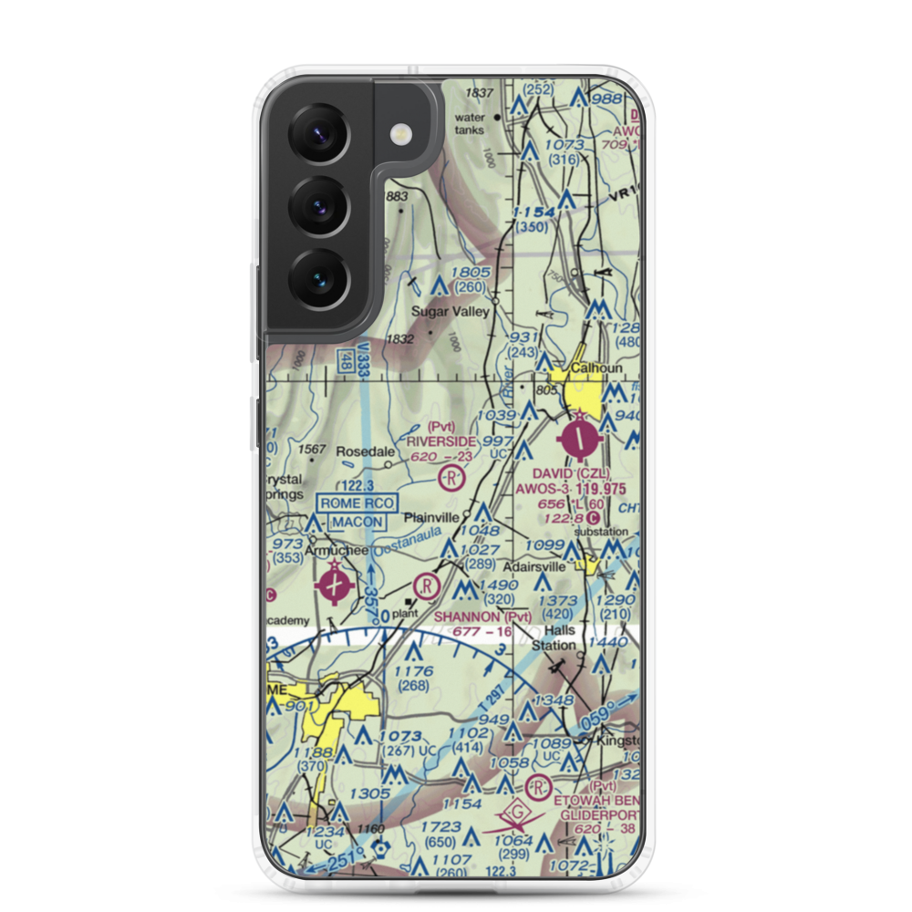 Riverside Airport (22GA) VFR Sectional Samsung Case Samsung Galaxy S22 Plus model shown