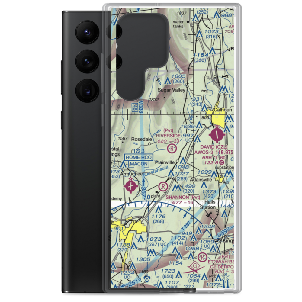 Riverside Airport (22GA) VFR Sectional Samsung Case Samsung Galaxy S22 Ultra model shown