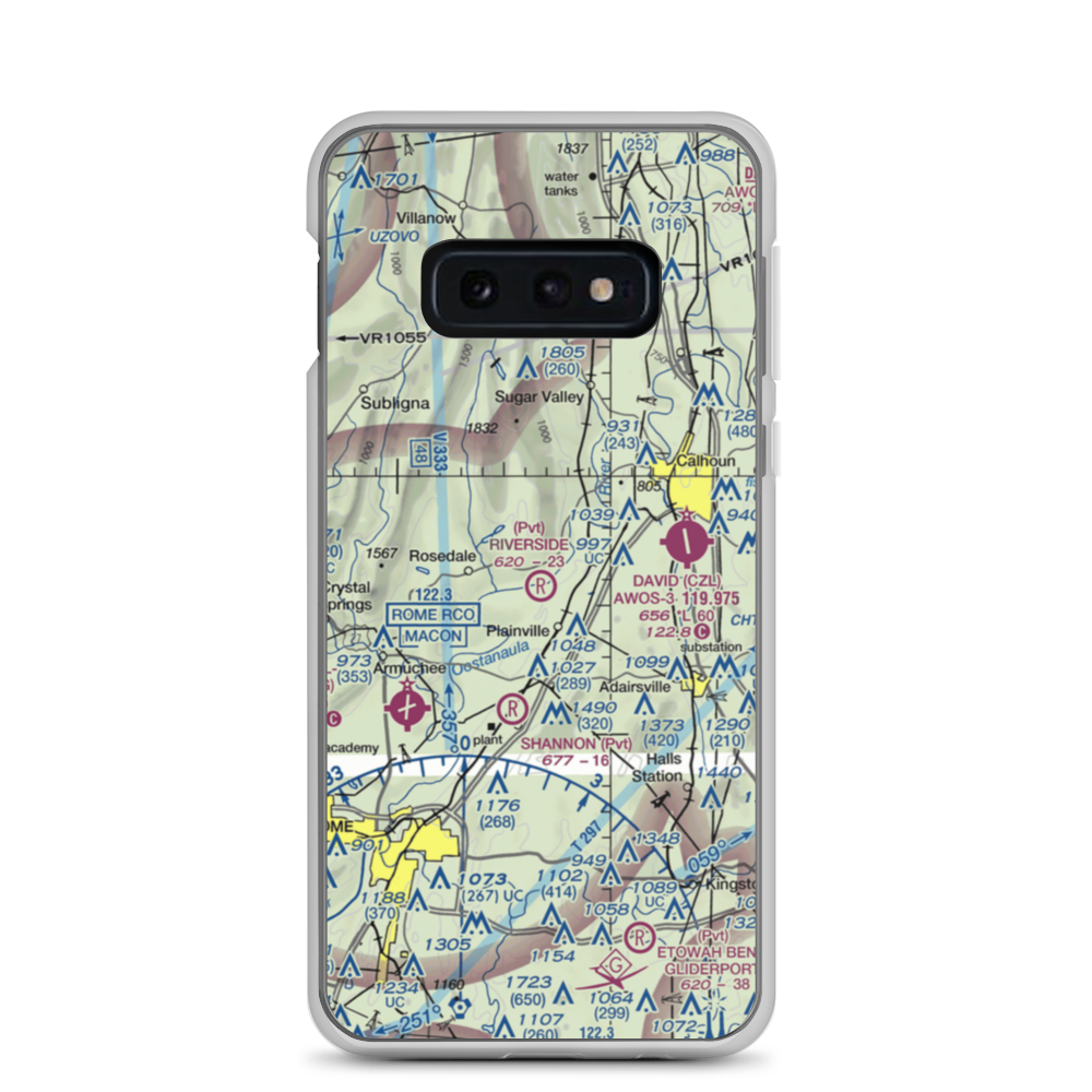 Riverside Airport (22GA) VFR Sectional Samsung Case Samsung Galaxy S10e model shown