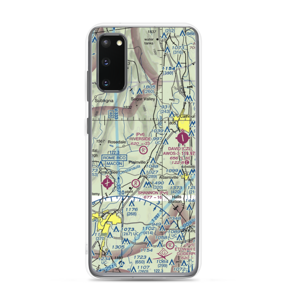 Riverside Airport (22GA) VFR Sectional Samsung Case Samsung Galaxy S20 model shown