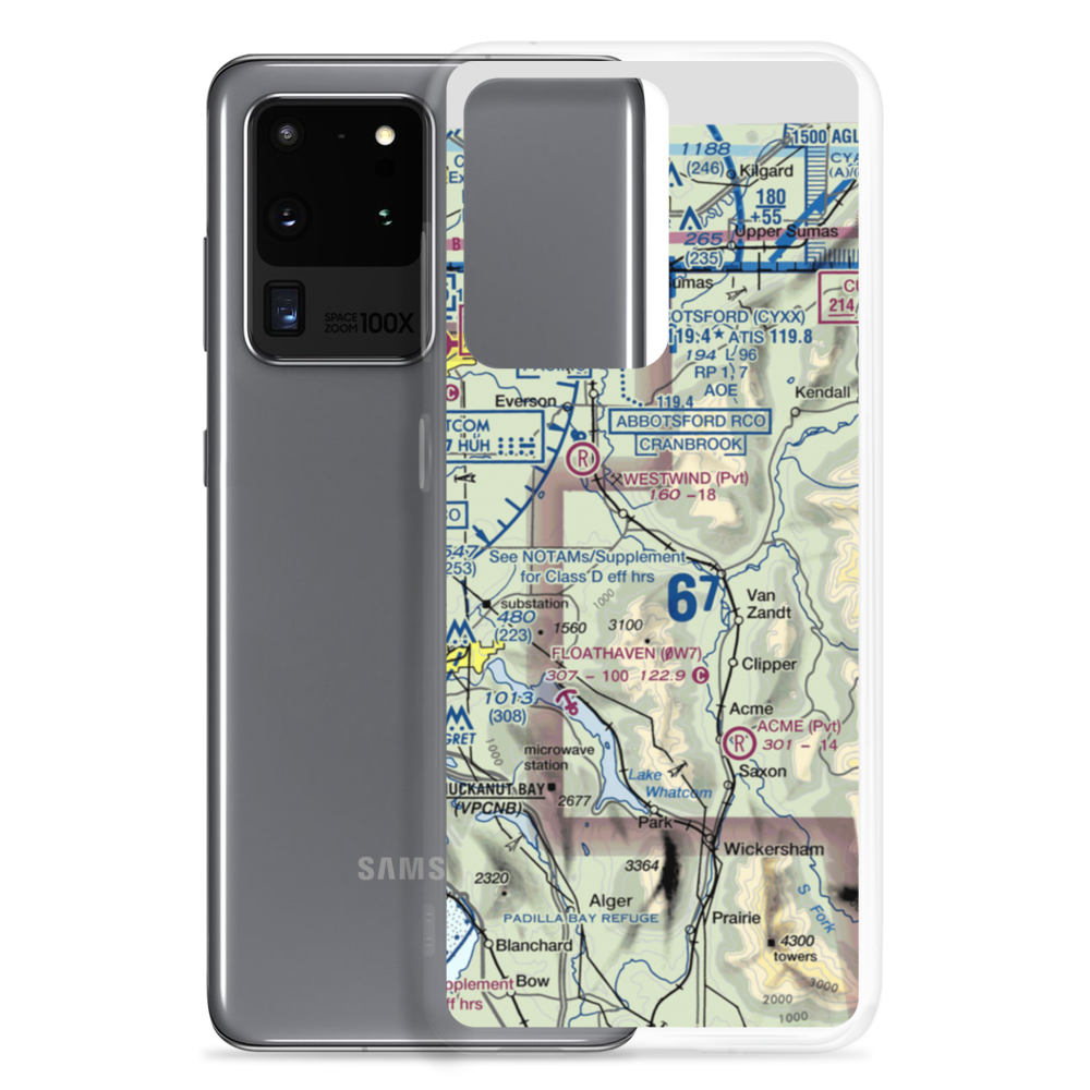 Riverside Airport (4WA8) VFR Sectional Samsung Case Samsung Galaxy S20 Ultra model shown