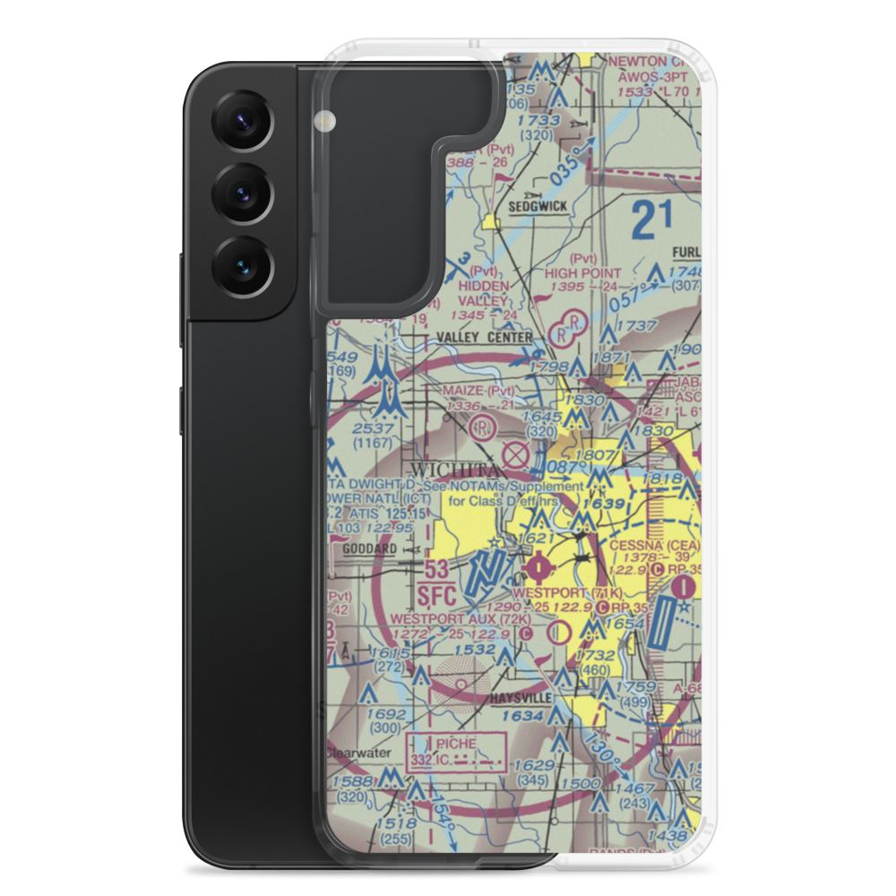 Riverside Airport (K32) VFR Sectional Samsung Case Samsung Galaxy S22 Plus model shown