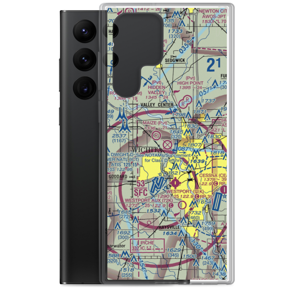 Riverside Airport (K32) VFR Sectional Samsung Case Samsung Galaxy S22 Ultra model shown