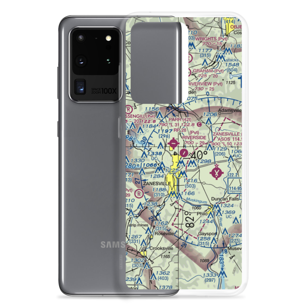 Riverside Airport (OH36) VFR Sectional Samsung Case Samsung Galaxy S20 Ultra model shown