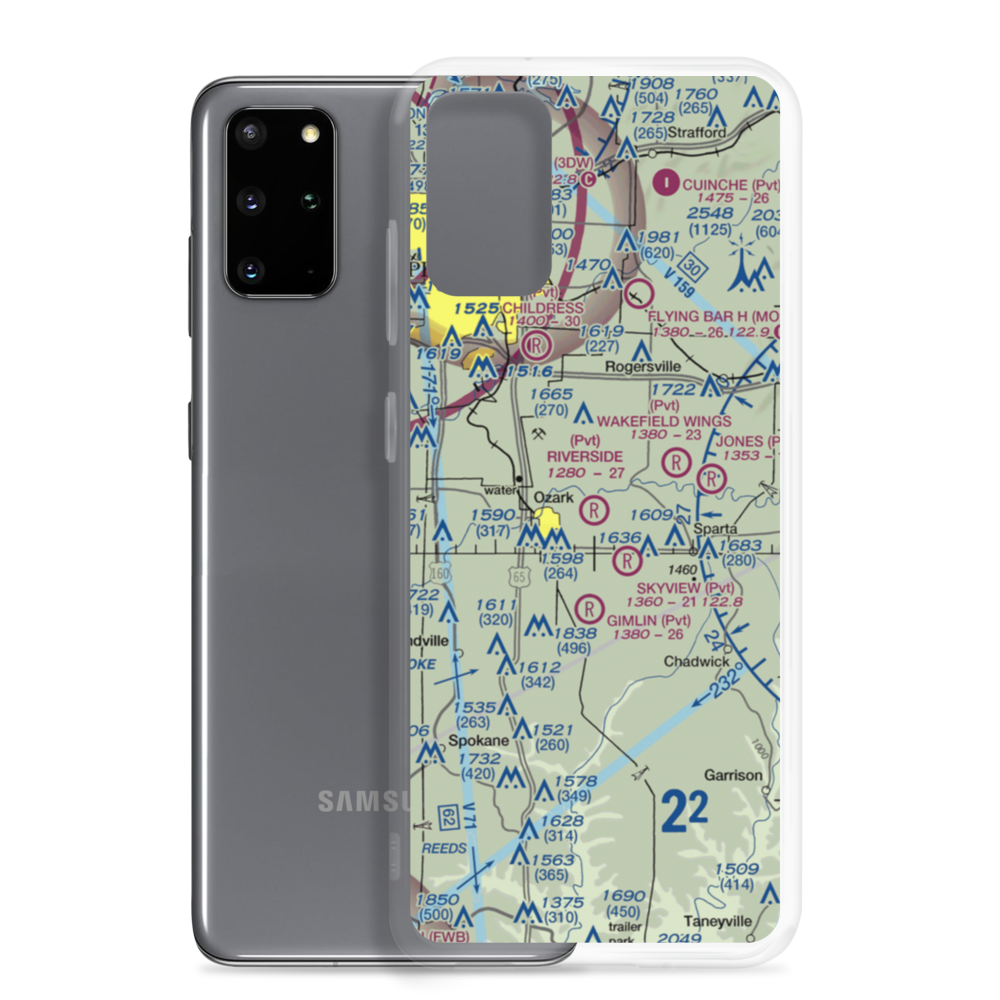 Riverside Landings Airport (6MO7) VFR Sectional Samsung Case Samsung Galaxy S20 Plus model shown