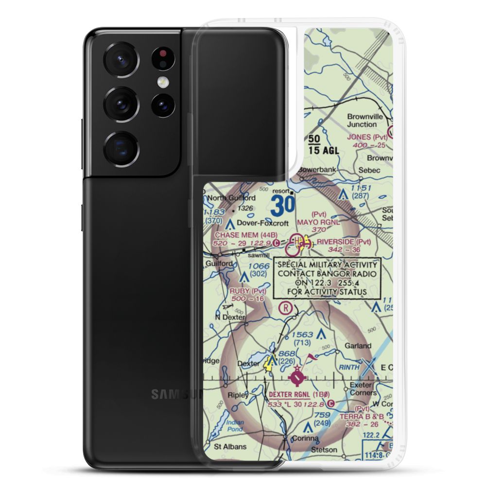 Riverside Seaplane Base (ME85) VFR Sectional Samsung Case Samsung Galaxy S21 Ultra model shown