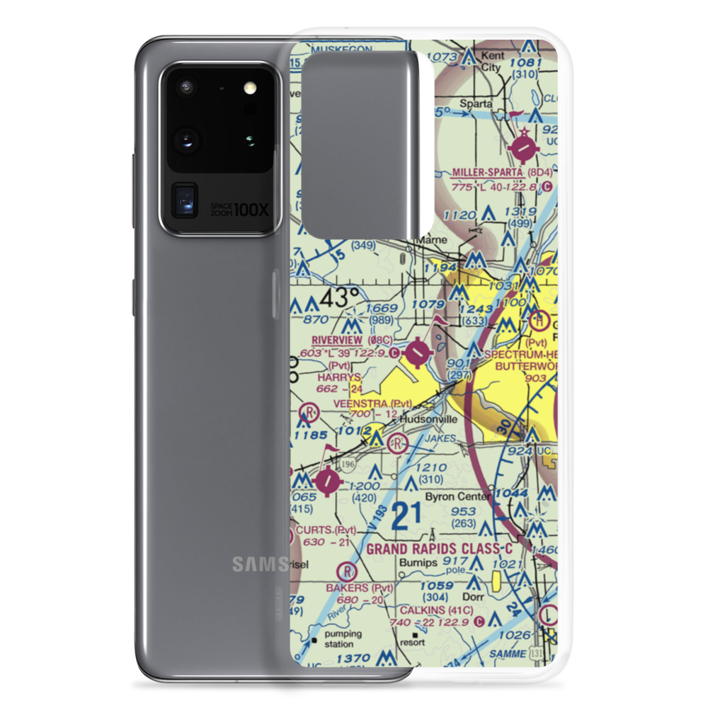Riverview Airport (08C) VFR Sectional Samsung Case Samsung Galaxy S20 Ultra model shown