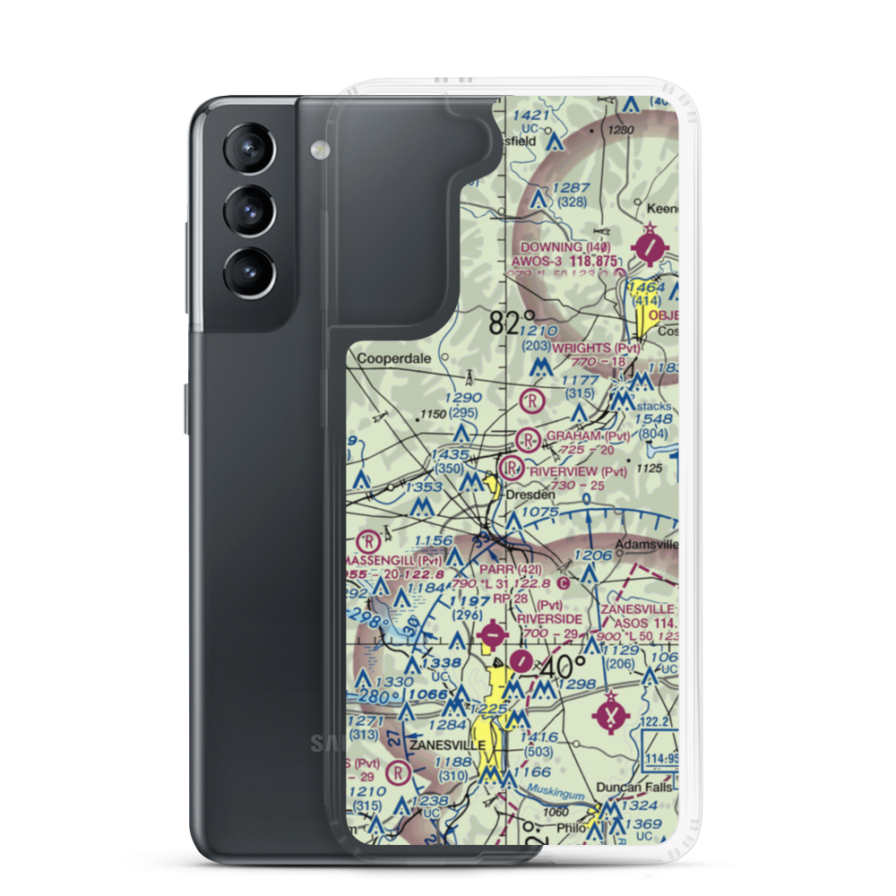Riverview Airport (OA85) VFR Sectional Samsung Case Samsung Galaxy S21 model shown