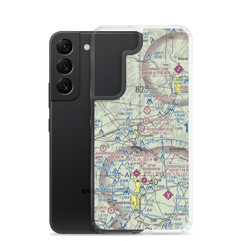 Riverview Airport (OA85) VFR Sectional Samsung Case Samsung Galaxy S22 model shown