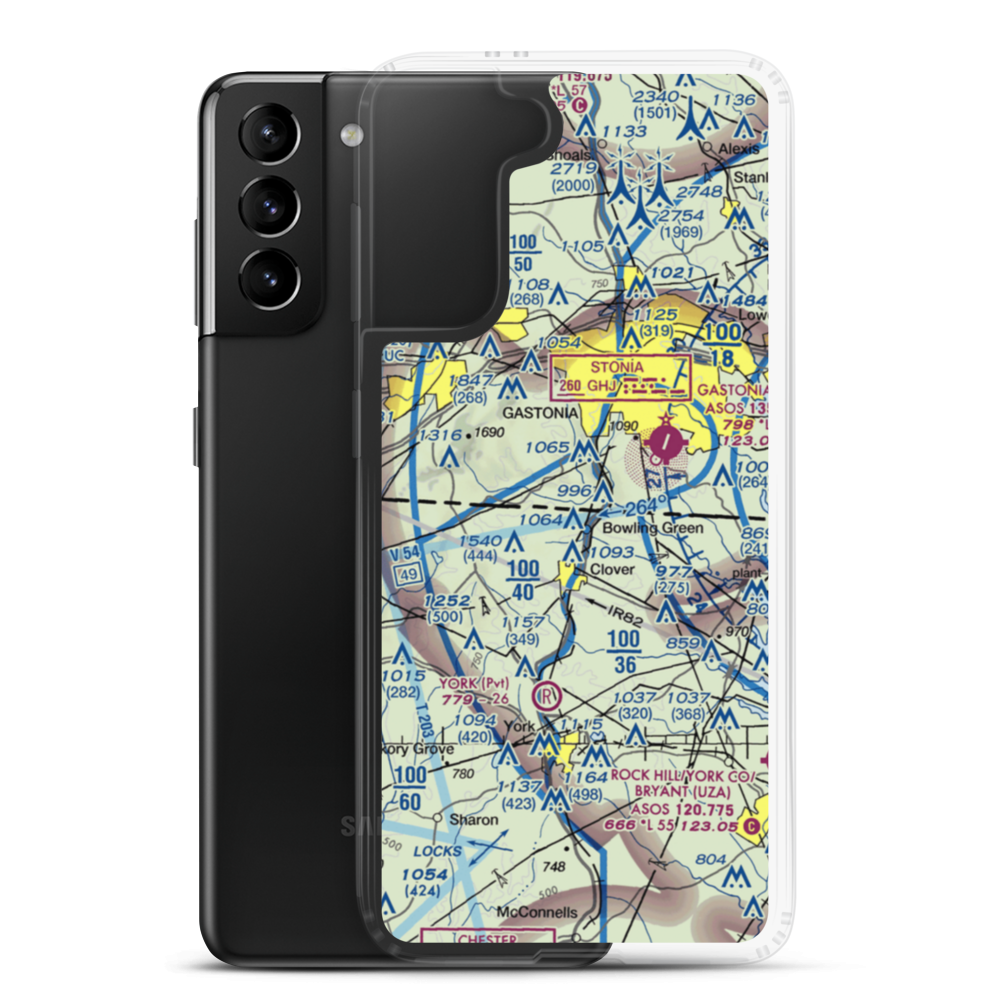Rizzy Ridge Airport (39SC) VFR Sectional Samsung Case Samsung Galaxy S21 Plus model shown
